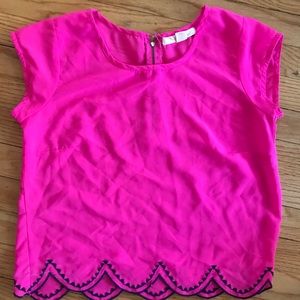 Shrieking Violet pink shirt